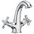 Roca Carmen double-handle wash-basin tap 11.4cm with a chrome finish