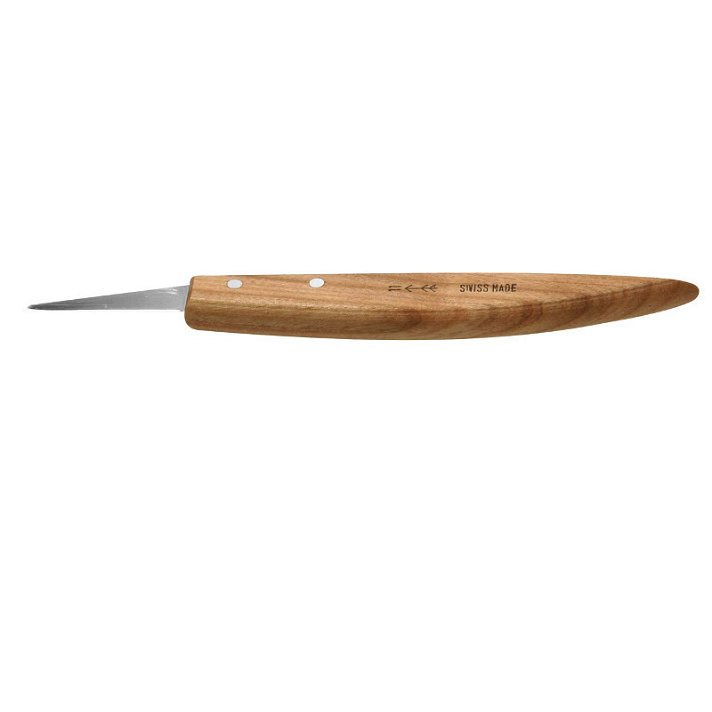 Cuchillo de talla 45 mm con hoja de acero pulido y mango de madera de cerezo Kerb 11 Pfeil