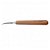 Cuchillo de talla 50 mm con hoja de acero pulido y cuerpo de madera de cerezo Kerb 15 Pfeil