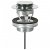 Válvula de desagüe para lavabo con 4 cm de Ø con sistema click clack fabricado de latón con acabado en cromo TRES