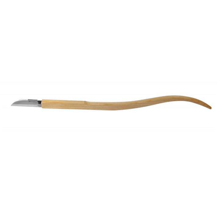 Cuchillo de marquetería con mango largo y curvado para hombros con hoja de 90 mm corte recto Pfeil