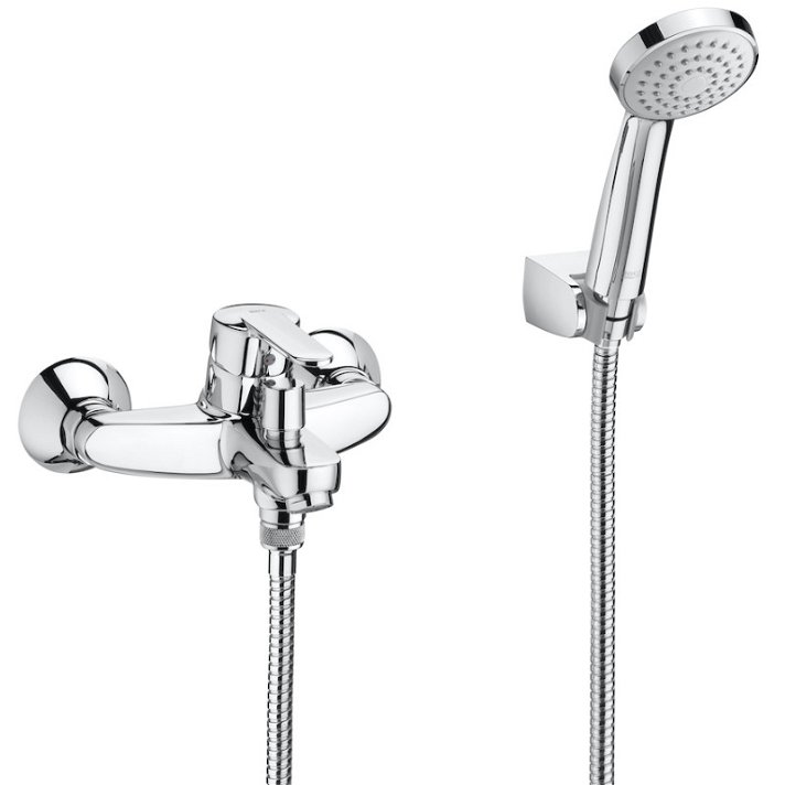 Roca Victoria exposed shower-bath tap 21.5cm with a chrome finish