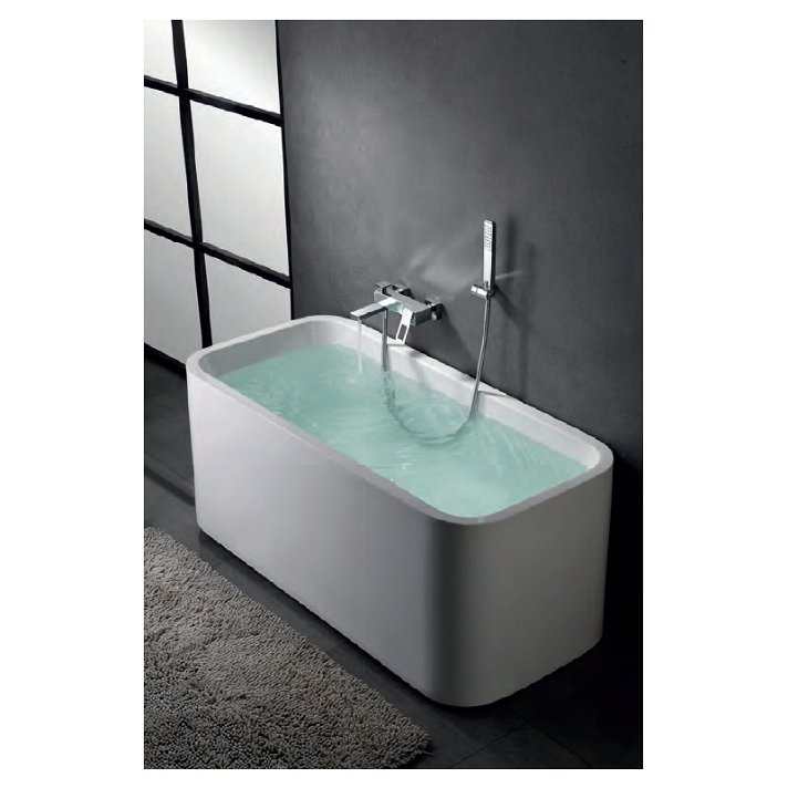 Grifo monomando de pared para bañera o ducha de diseño moderno con un acabado cromado Suecia Imex