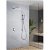 Conjunto de pared para ducha empotrado de diseño moderno con un acabado cromado Aruba Imex