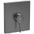 Grifo de ducha monomando con diseño rectangular en acabado color negro titanio cepillado Insignia Roca