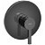 Grifo de ducha monomando con un diseño circular en acabado color negro titanio Naia Roca