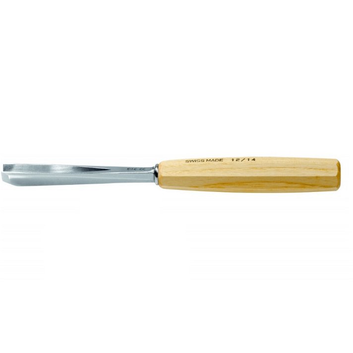 Gubia en V perfil de corte 12 varios anchos ideal para tallar con mango octogonal de madera Pfeil