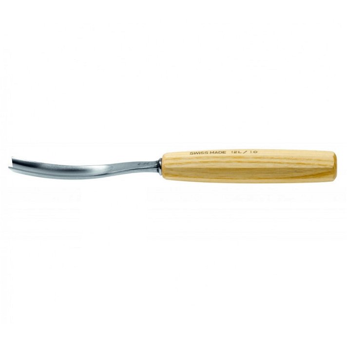 Gubia acodada larga con mango octogonal en madera de fresno perfil de corte 12L Pfeil