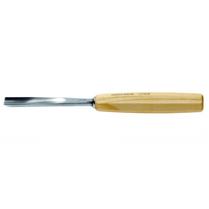 Gubia de media caña para desbastar con mango octogonal en madera de fresno perfil 7 Pfeil