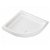Plato de ducha angular de 90 cm hecho en porcelana con acabado en color blanco Moraira Unisan