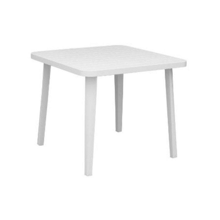 Table basse carrée en aluminium blanc IberoDepot