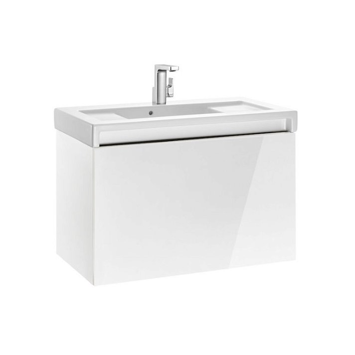 Mobile da bagno con lavabo 90cm bianco lucido Stratum-N Roca