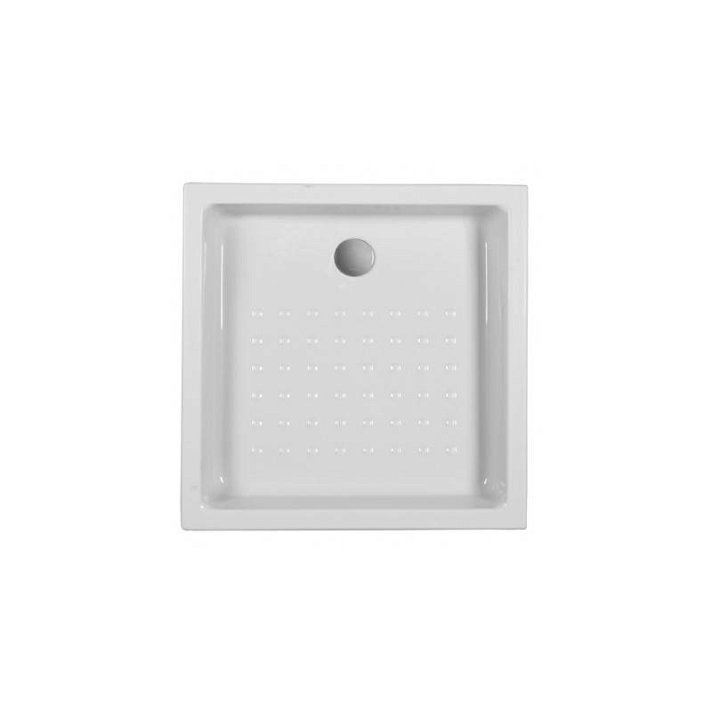 Receveur de douche à encastrer de 70 cm en acrylique avec finition blanche Mosaïque 12 Unisan