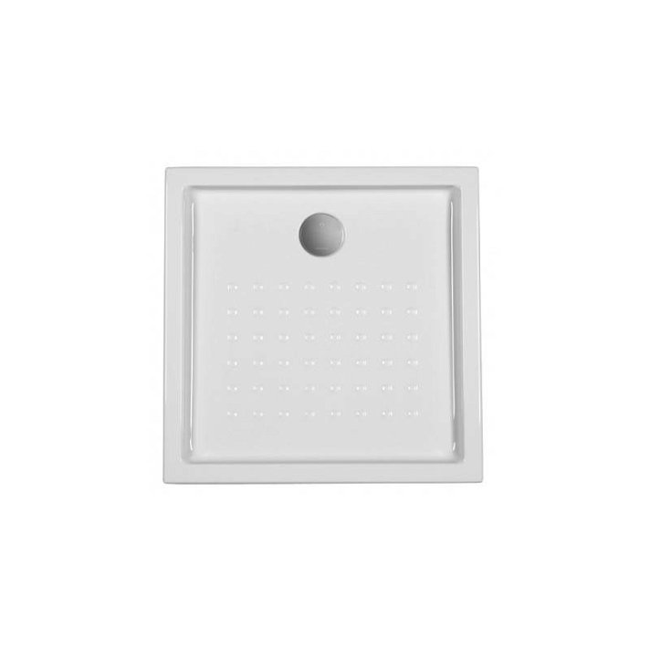 Receveur de douche carré de 75 cm en acrylique de couleur blanche Mosaïque Unisan
