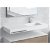 Plan vasque suspendu texture lisse avec tablier et porte-serviettes bac S intégré Sanoa Doccia