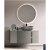 Meuble modulaire suspendu de salle de bains avec vasque à poser sur plan de couleur sable WAVE Royo