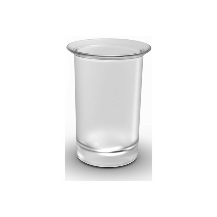 Bicchiere portaspazzolini da appoggio per il bagno di 7,8 cm fabbricato in vetro Twin Roca