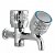 1-water flush-mounted double spout sink tap made of brass with chrome finish TRES
