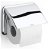 Porta carta igienica con coperchio di 15,3 cm fabbricato in metallo con finitura lucida Hotels 2.0 Roca