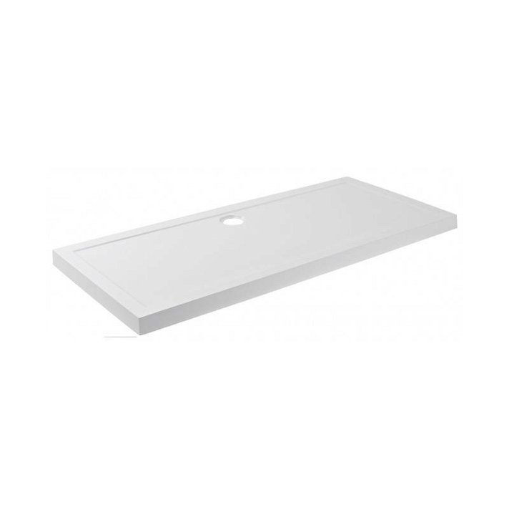 Plato de ducha rectangular fabricado en acrílico con acabado blanco 160x7,5 cm Open Unisan