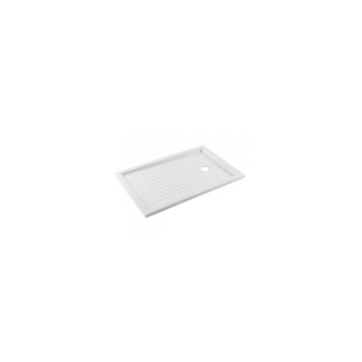 Plato de ducha extraplano diseño rectangular de acrílico en acabado color blanco Piano Unisan