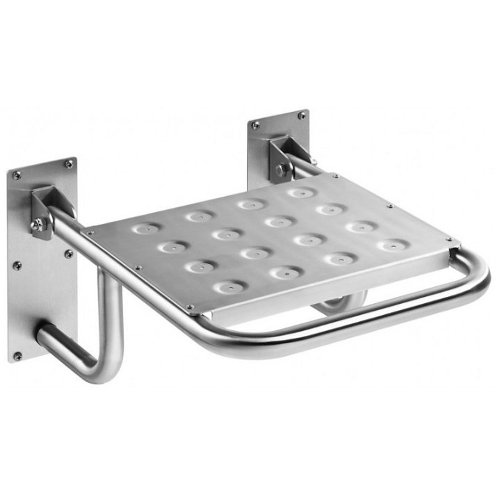 Assento rebatível para duche fabricado em aço inoxidável com acabamento brilhante Access Roca