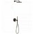 Set doccia con rubinetto monocomando a incasso a 2 vie in ottone con finitura in bronzo nero Study TRES