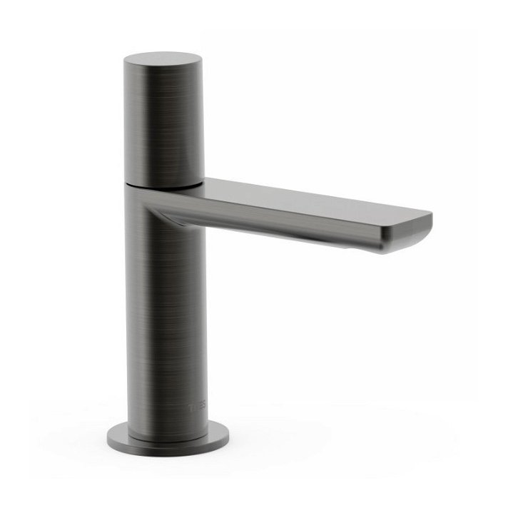 Grifo de lavabo de 1 agua con caño de 166 cm con acabado de color negro bronce Project TRES