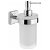 Roca Victoria wall-mounted soap dispenser made of metal and glass with a matte finish 7.6cm