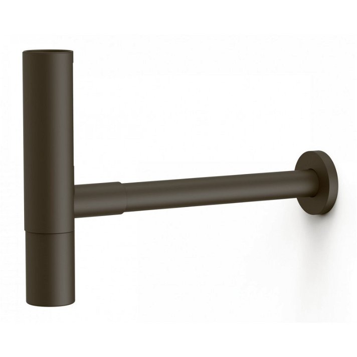 Siphon télescopique arrondi au design moderne pour lavabo de couleur noir bronze TRES