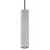 Lámpara colgante con diseño de tubo fabricada en acero y hormigón mezclado con yeso en color gris Luvo 1 Sollux