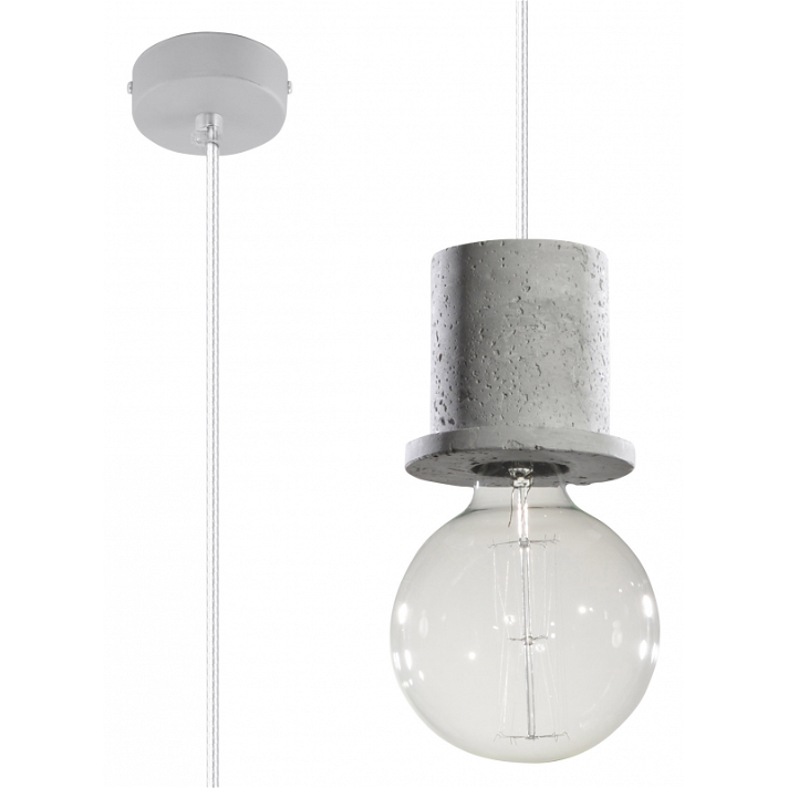 Lámpara colgante con diseño clásico fabricada en hormigón mezclado con yeso Bono Sollux