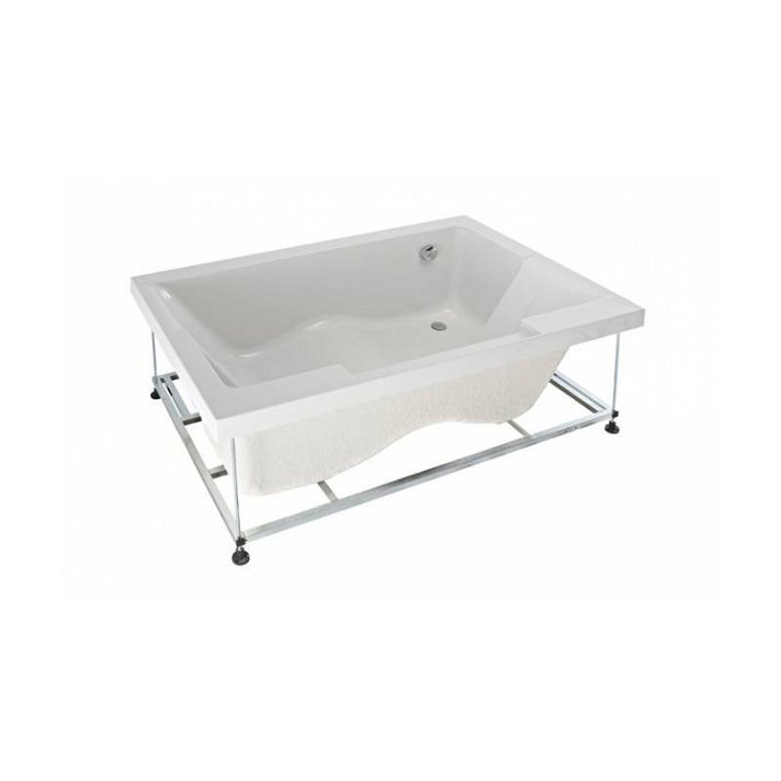 Bañera rectangular de 180 cm hecha en acrílico con un acabado en color blanco TwoSpace Unisan