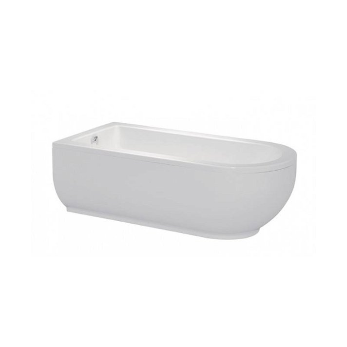 Bañera asimétrica de 180 cm hecha en acrílico con un acabado en color blanco WCA Unisan