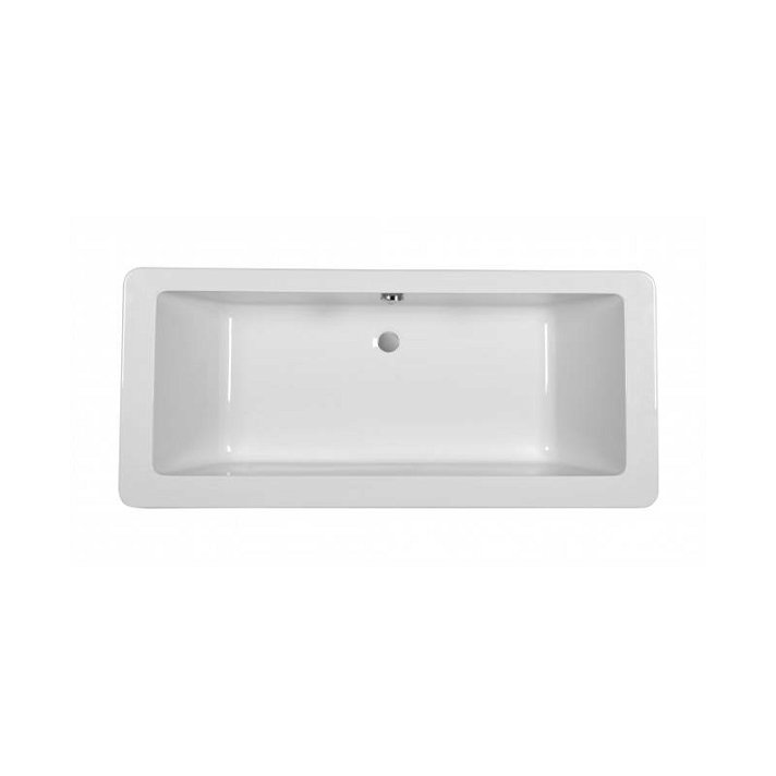 Bañera rectangular de 180x80 cm hecha en acrílico con un acabado en color blanco Vintage Unisan