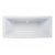 Baignoire rectangulaire de 180 x 80 cm fabriquée en acrylique de couleur blanche Plan Unisan