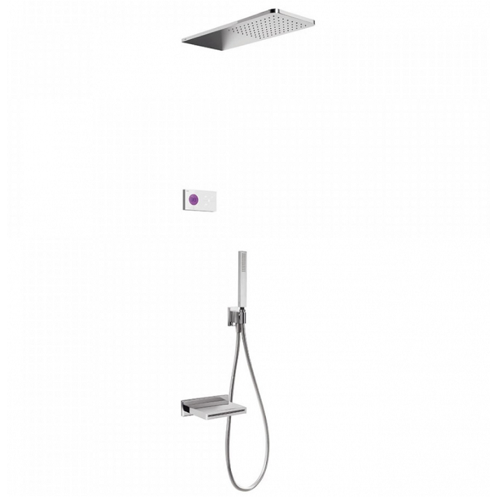 Kit de douche thermostatique électronique + cascade Shower Technology TRES