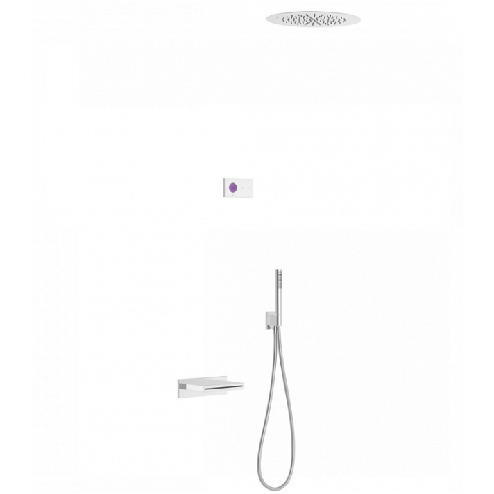 Kit de bañera-ducha termostático electrónico caño cascada Ø38 Shower Technology TRES