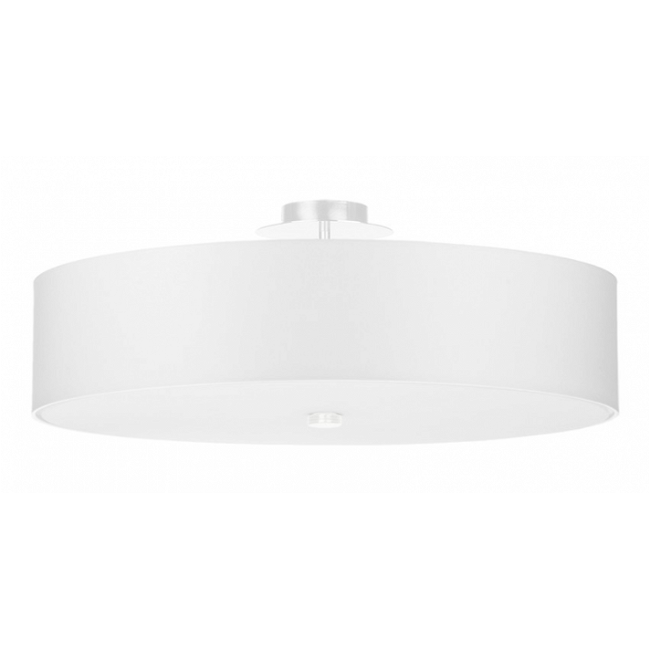 Lámpara colgante para techo fabricada en acero y tela en color blanco Skala 50 Sollux