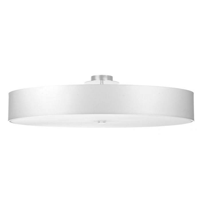 Lámpara colgante para techo fabricada en acero y tela en color blanco Skala 90 Sollux