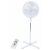 Ventilatore a pavimento con telecomando a 3 velocità e 2 posizioni regolabili in colore bianco GSC
