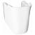 Semicolonna per lavabo da 27 cm in porcellana bianca Meridian Roca