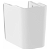 Demi-colonne compact de 18 cm en porcelaine de couleur blanche Dama Roca