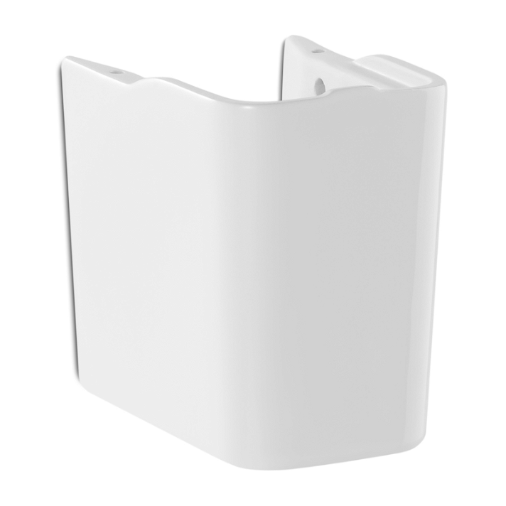 Semicoluna compacta de 18 cm fabricado em porcelana de cor branca Dama Roca