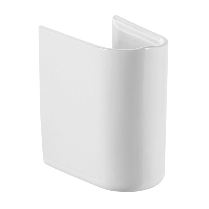 Semicoluna para lavatório de 20 cm fabricado em porcelana de cor branca Debba Roca