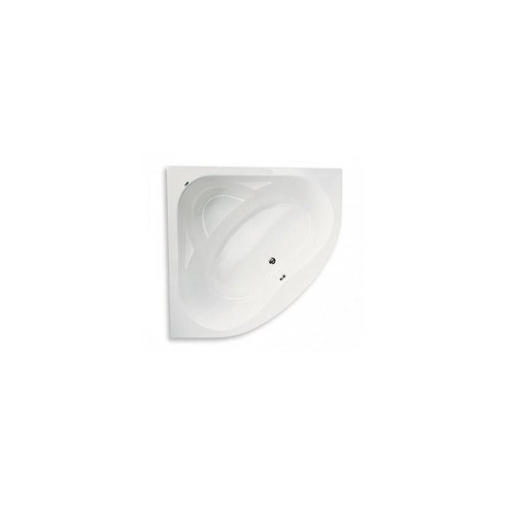Banheira angular de 145 cm fabricada em acrílico com um acabamento cor branca Alfa Unisan