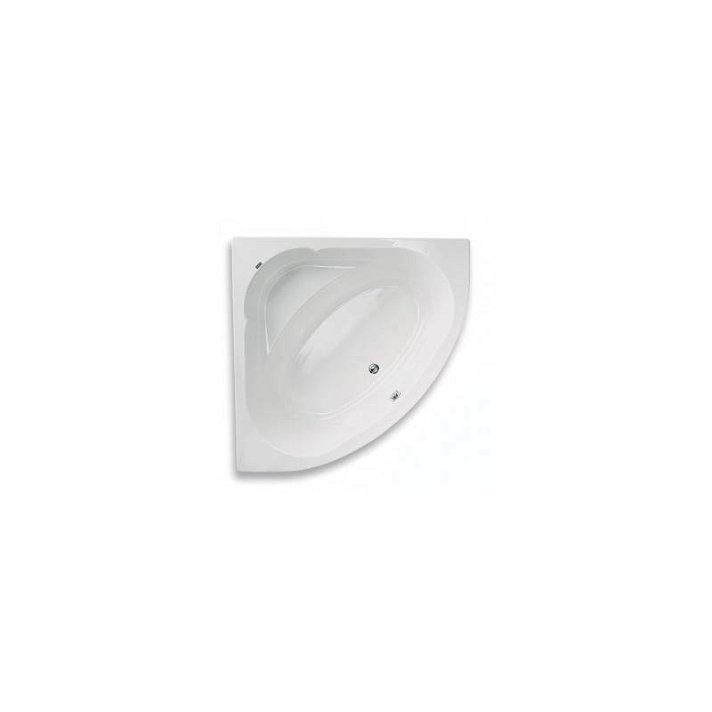 Bañera angular de 135 cm hecha en acrílico con un acabado en color blanco Rita Unisan