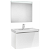 Mueble de baño con lavabo y espejo LED 90cm Blanco Brillo Stratum Roca