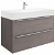 Meuble de salle de bains avec plan vasque et deux tiroirs de 100 cm couleur chêne Inspira Roca