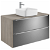 Mueble con lavabo sobre encimera de 100 cm de ancho color roble y espejo Inspira Square Roca